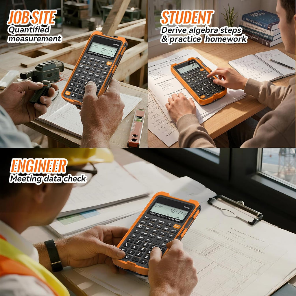 Calculadora de Construcción Ingeniería con Tableta de Escritura