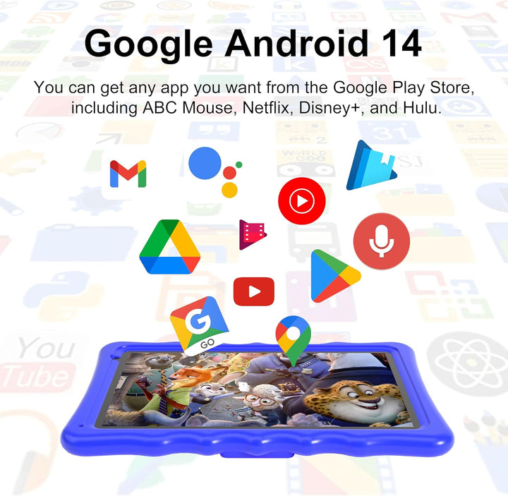 BYYBUO Tablet para niños, tablet de 10.1 pulgadas Android 13 para n...