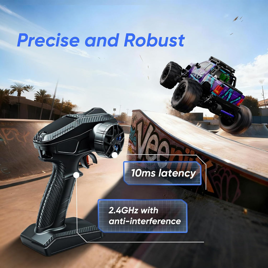 1/14 RC Cars 50 KPH 4WD Camión Offroad con 25W Cargador Rápido 3S