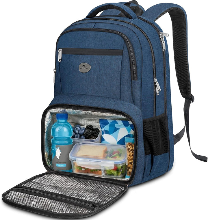 MATEIN Mochila de almuerzo para hombres, mochila de viaje para lapt...