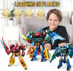 QUANTUM HEROES DINOSTER Robot 4 en 1 Mega Metatron 16.1in - Edades 5+