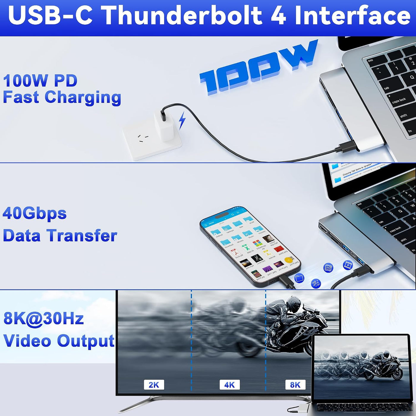 Surface Laptop 7 USB Hub Docking Station, Surface Laptop 2024 Acces...