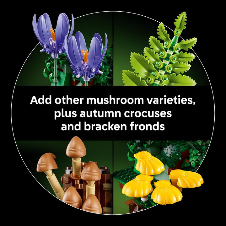 LEGO Botanicals Woodland Mushrooms - Juego de construcción para adu...