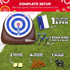 Swooc Games - Bull Hawker | Dardos de hacha gigante con más de 15 juegos | Juego de lanzamiento de hachas para patio trasero con bomba de aire | Juegos grandes al aire libre para adultos y familia |