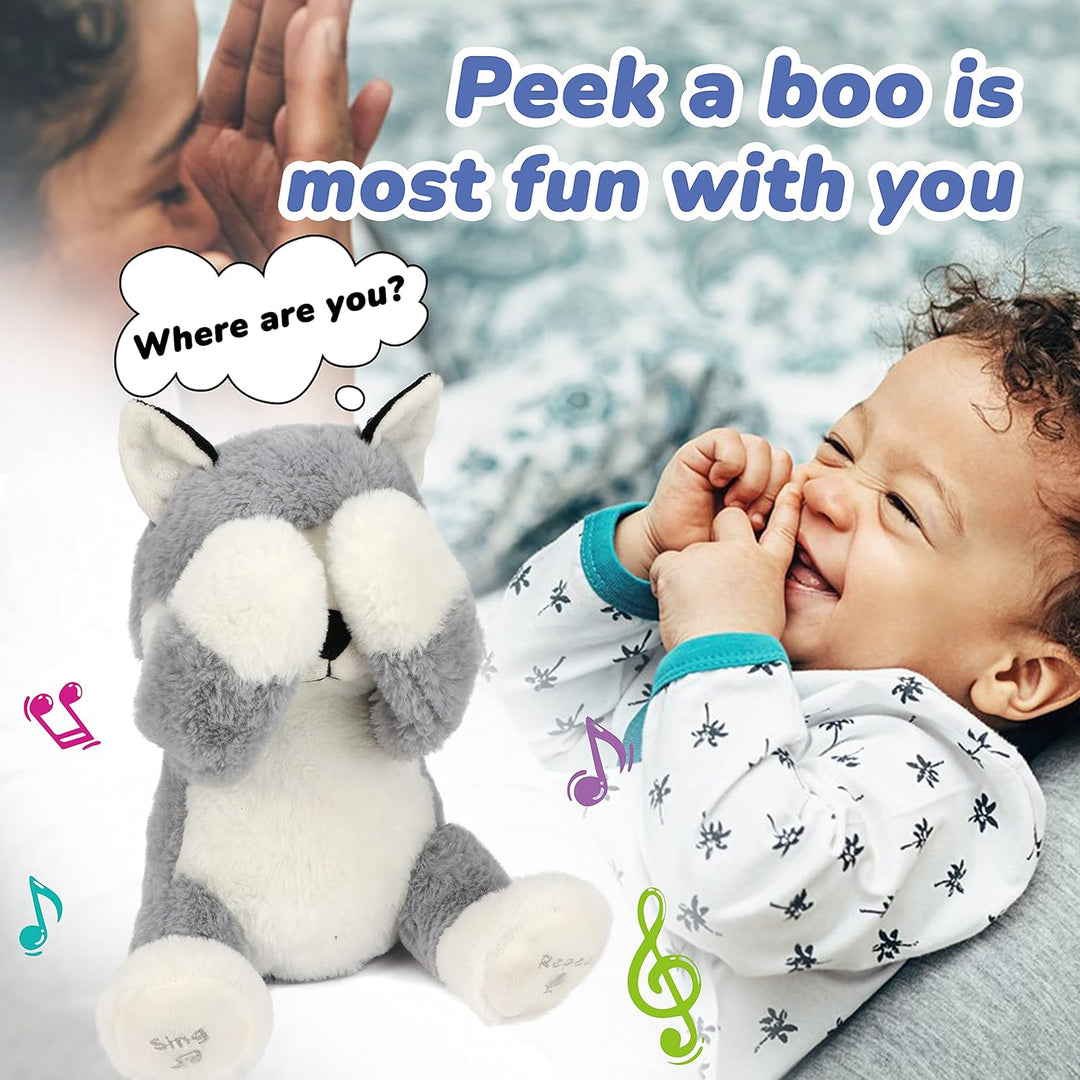 Hopearl Peek A Boo Husky Interactive Repeats What You Say - Juguete...