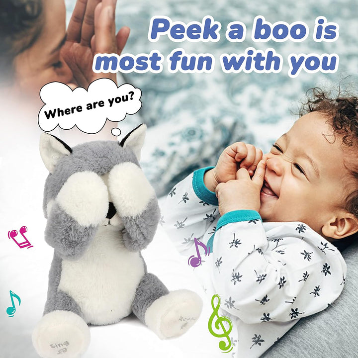 Hopearl Peek A Boo Husky Interactive Repeats What You Say - Juguete...