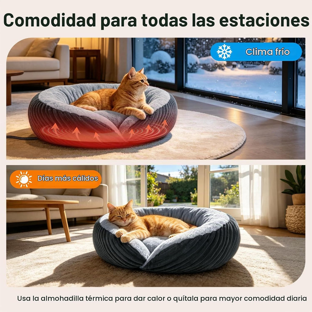 Camas térmicas para gatos de interior y perros pequeños, cama suave