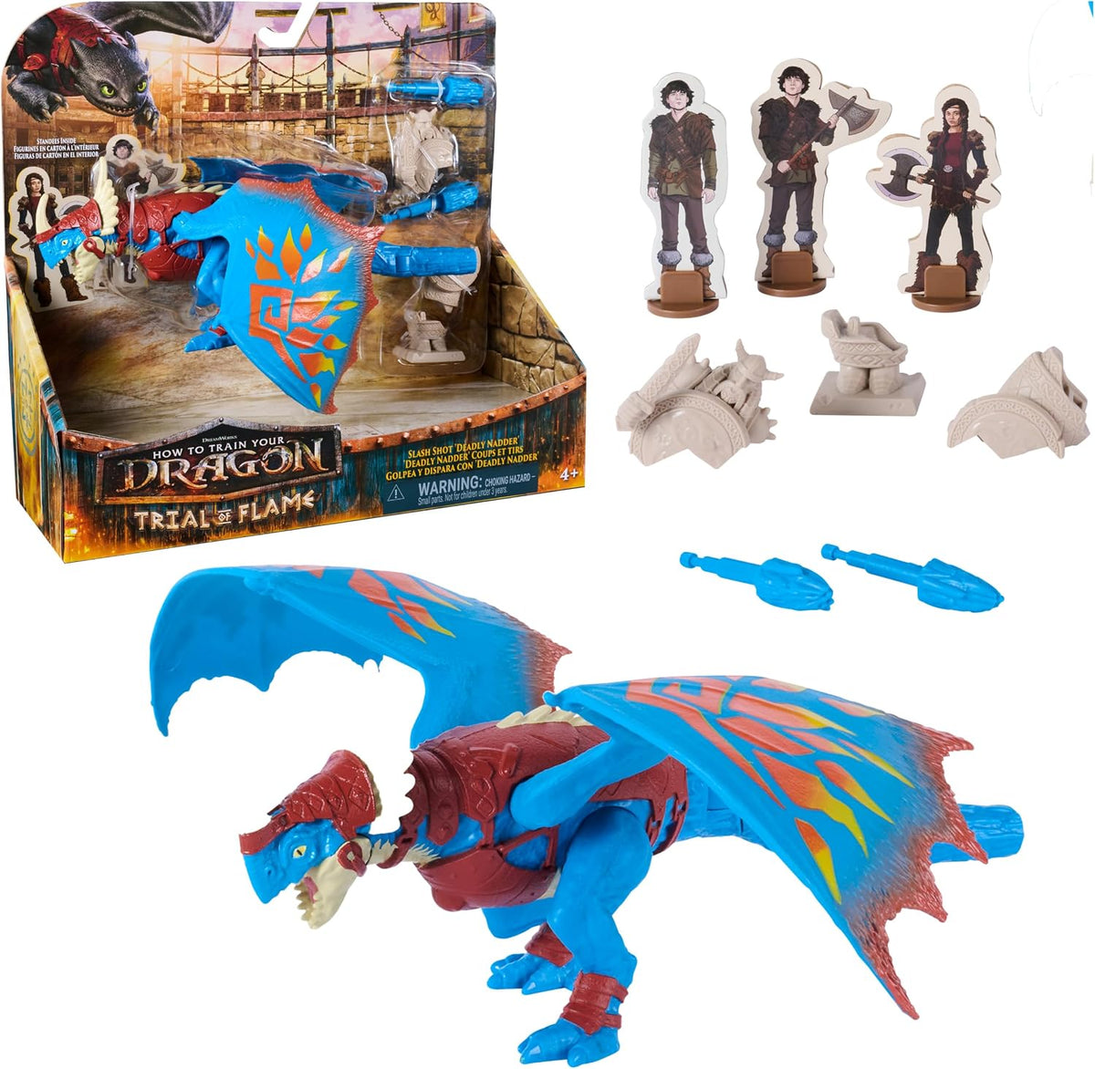 Dreamworks Dragons Blazing Battles Deadly Nadder Slash Shot Figure Playset