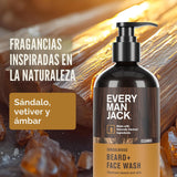 Every Man Jack Beard Essentials Set de regalo para hombres, rutina...