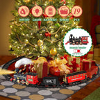 Juego de Tren BainGesk, Juego de Tren de Navidad con Vapor, Luz y Sonidos, Juguete de Tren Eléctrico para Niños y Niñas, Juego de Tren de Navidad para Debajo del Árbol, Regalos para Niños de 3, 4, 5
