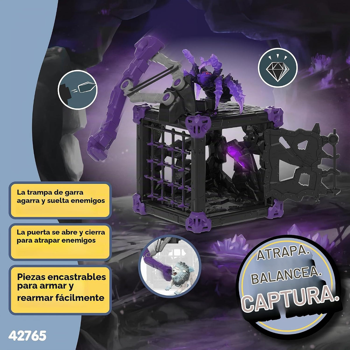 Schleich Eldrador 42765 - Juego de 33 piezas de araña de la sombra de