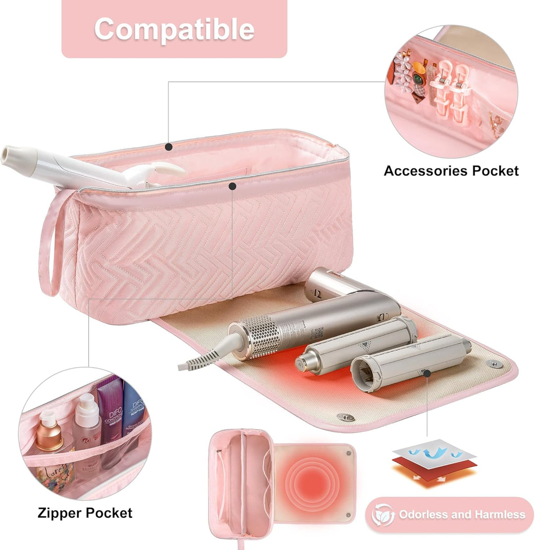 Leudes - Bolsa de viaje para herramientas de cabello con alfombrill...