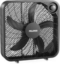PELONIS Ventilador de caja de 20 pulgadas para dormitorio: 3 veloci...