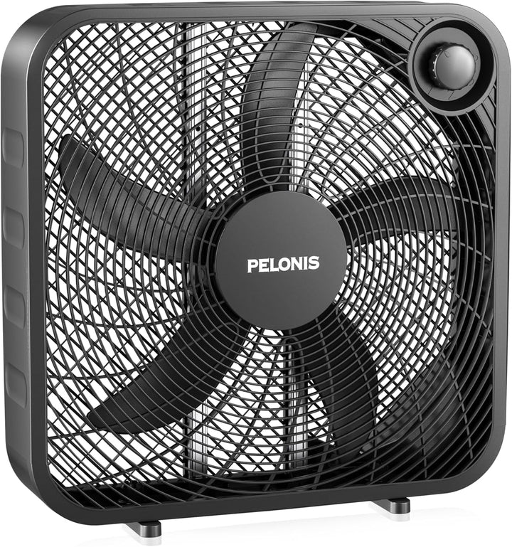 PELONIS Ventilador de caja de 20 pulgadas para dormitorio: 3 veloci...