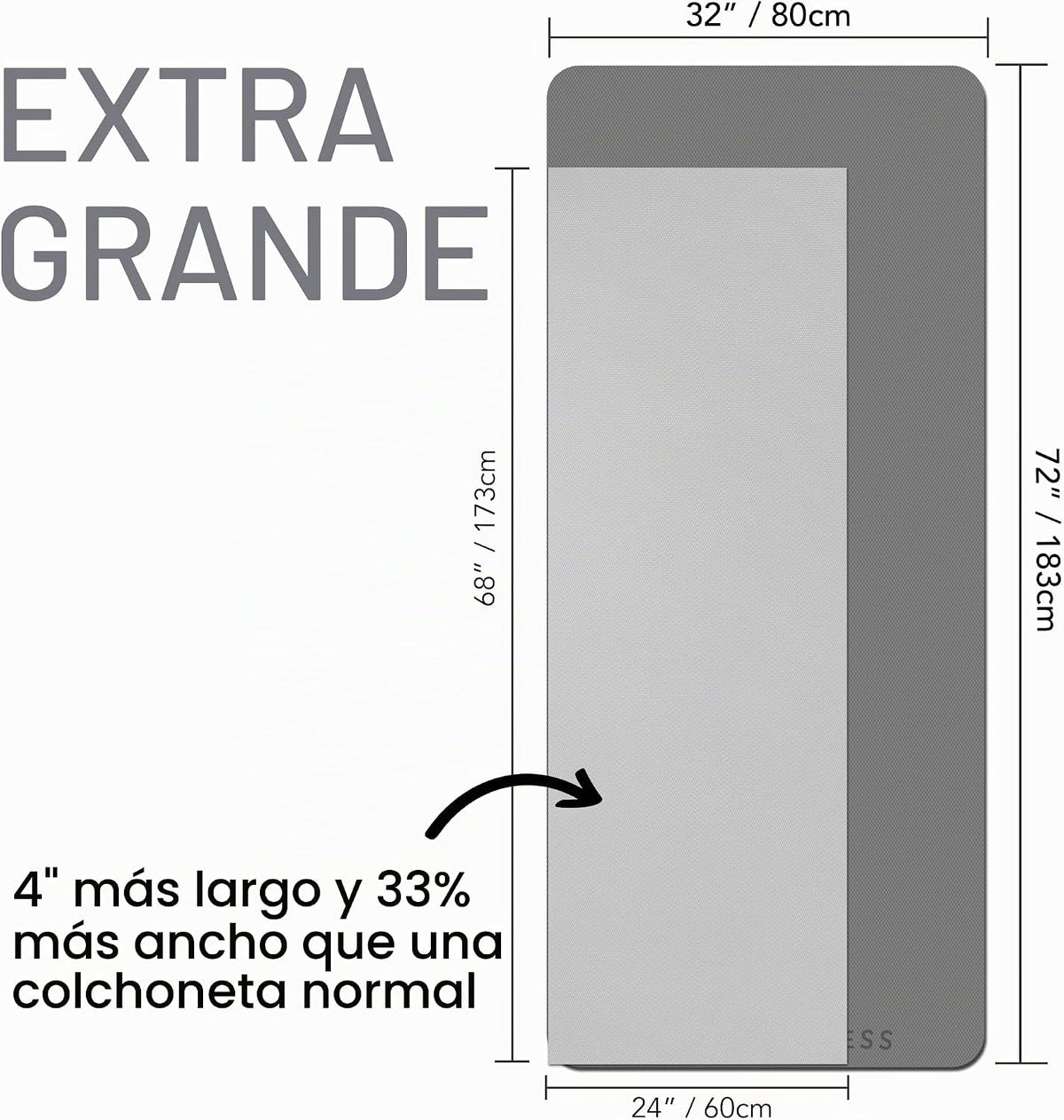 Esterilla de entrenamiento grande – Tapete de ejercicio extra grueso de