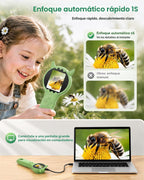 Microscopio de bolsillo digital de mano para niños, regalos de microscopio