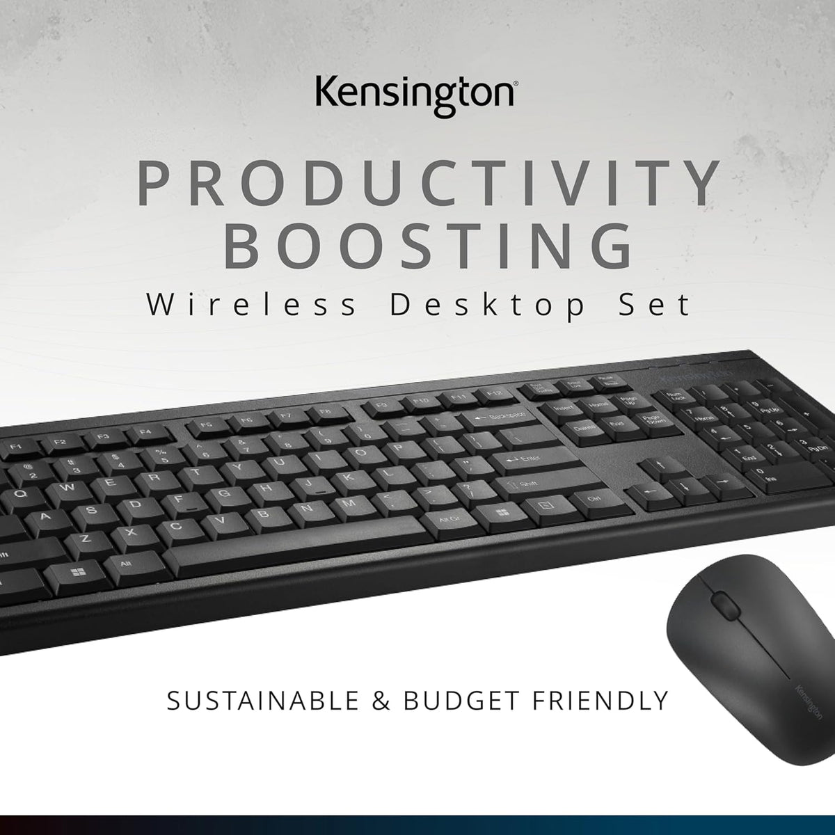 Kensington Juego de escritorio inalámbrico KM150 EQ, teclado y mous...