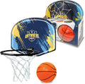 Juego de baloncesto silencioso y aro – Sobre la puerta, juego silencioso para niños, fácil montaje con clip, incluye baloncesto de espuma de 6 pulgadas