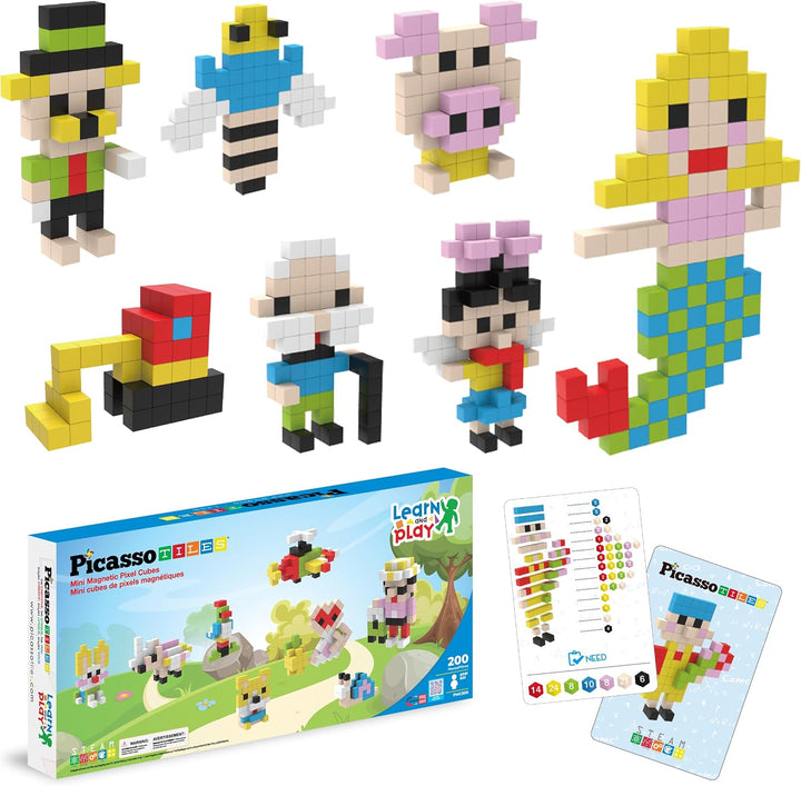 Picasso Cubes - Cubo magnético de rompecabezas de píxeles de 0.5 pu...