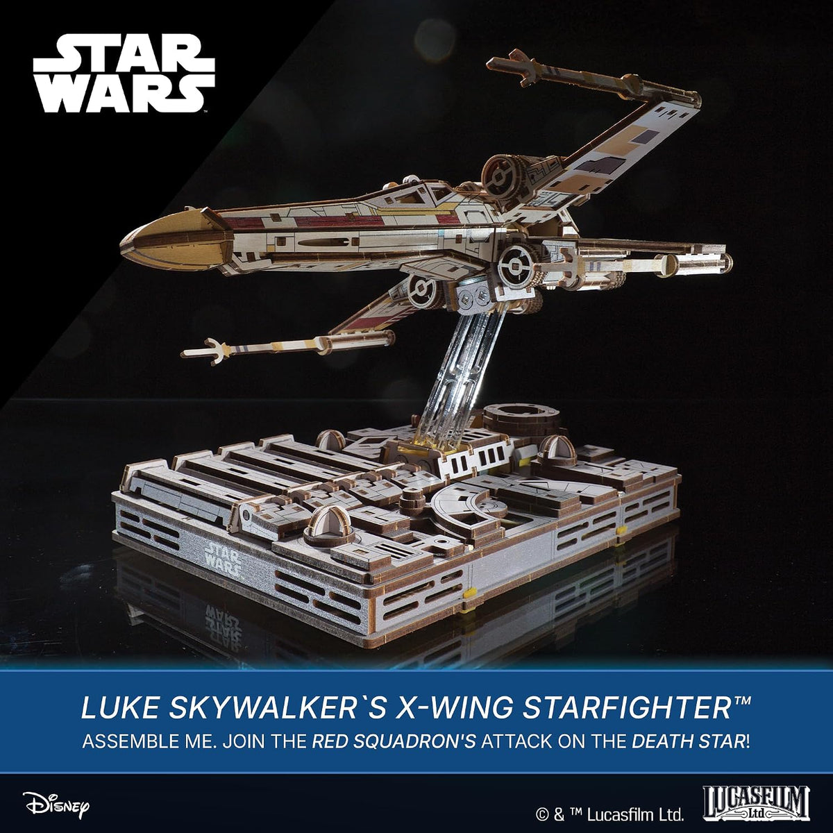 UGEARS Star Wars ™ Luke Skywalker's X-Wing Starfighter™ Rompecabezas 3D de