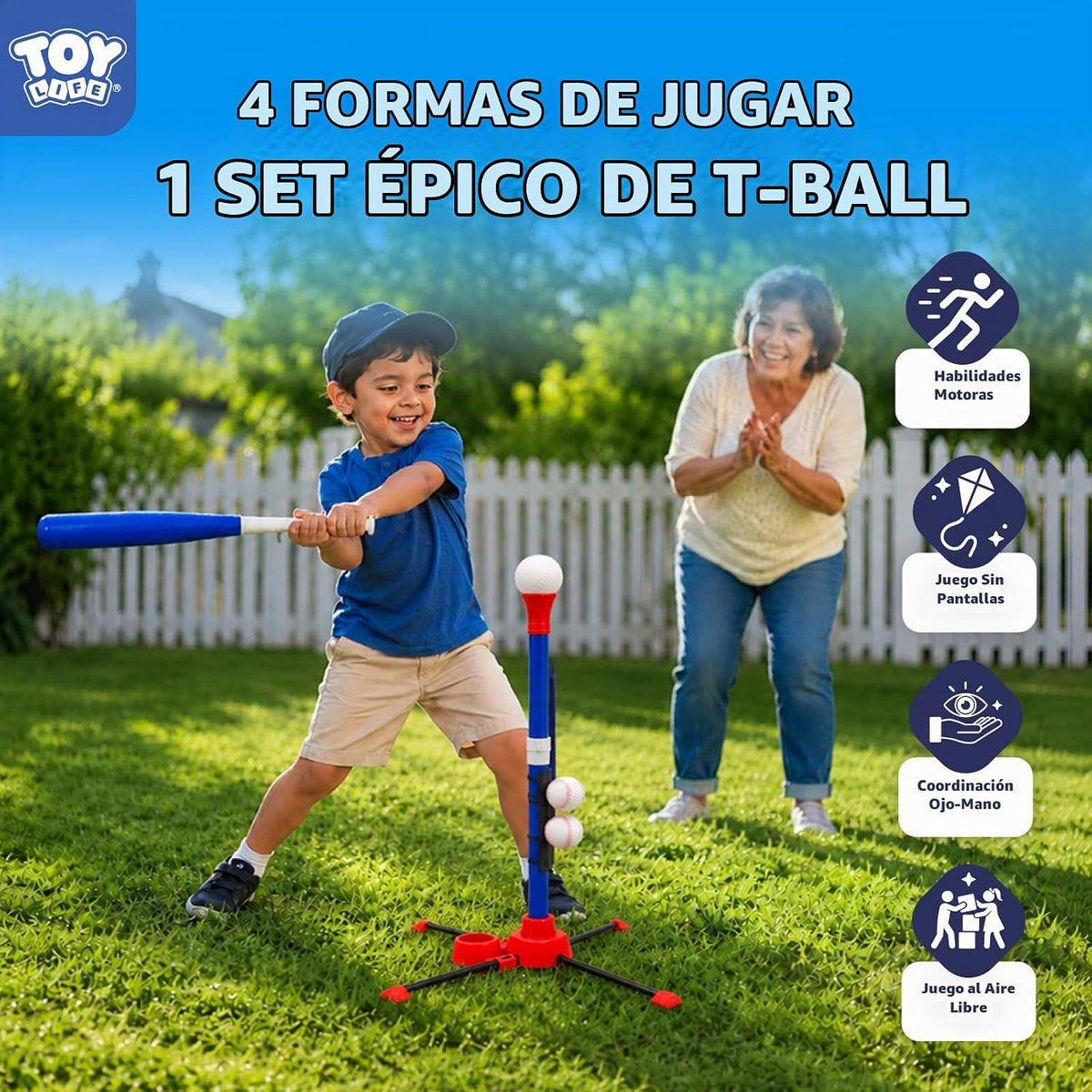 Juego de pelota 4 en 1 para niños de 3 a 5 años con guante, juego de