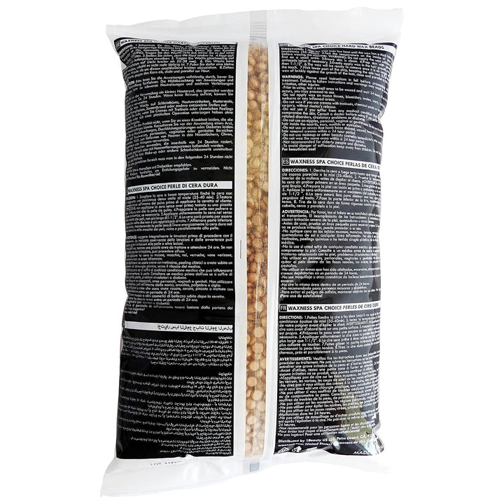 Waxness Spa Choice - Cuentas de cera dura cremosa de oro mineral, 2...
