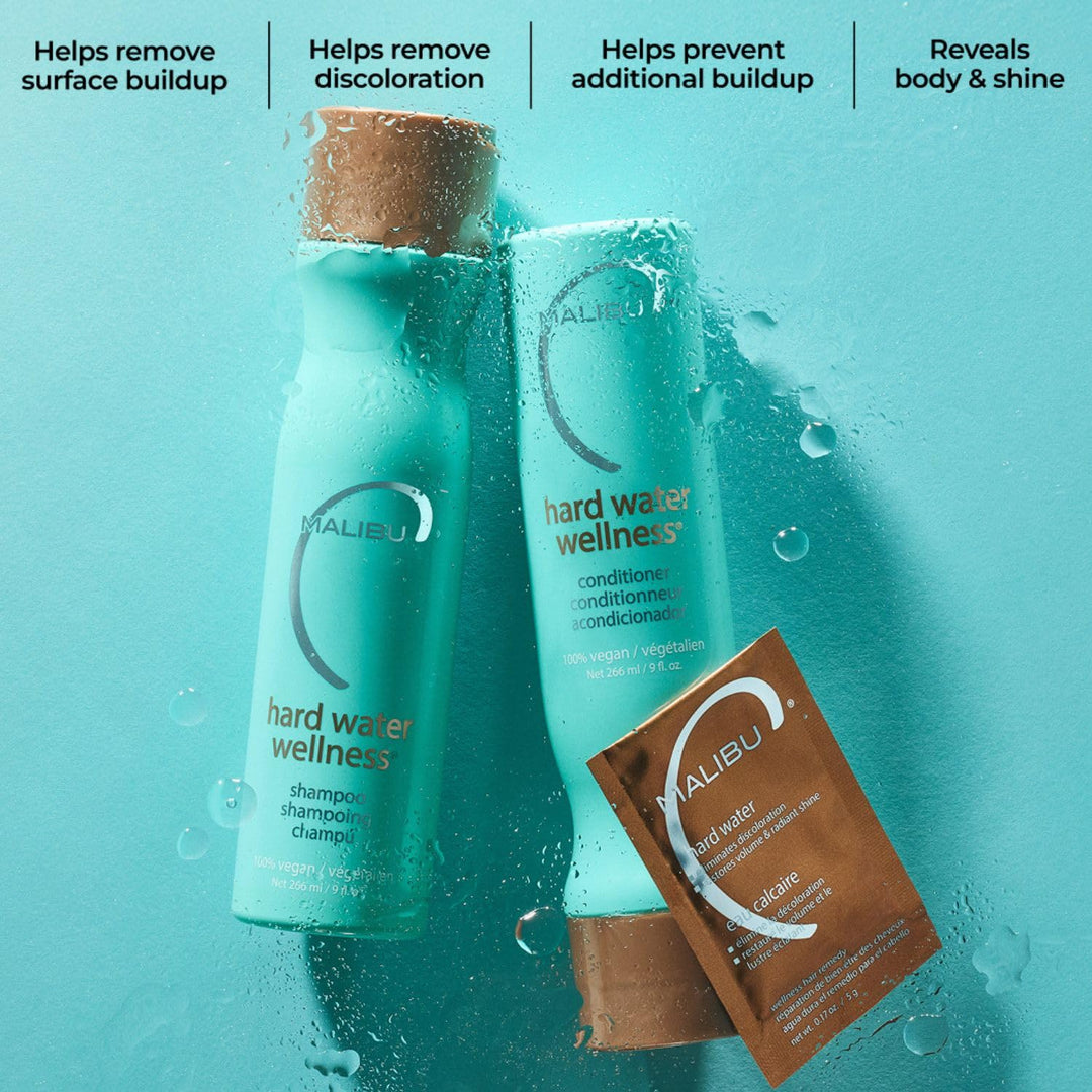 Malibu C Hard Water Wellness Remediy - Paquetes de champú de agua d...