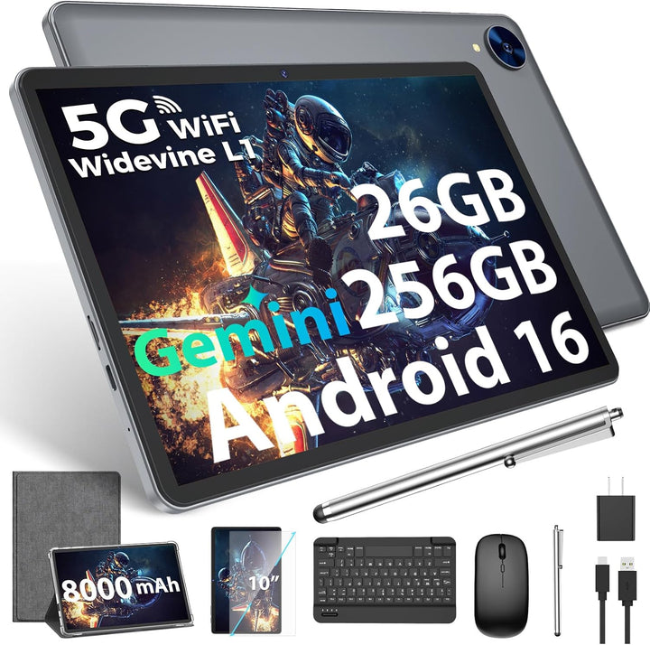 Relndoo Tablet Android 15 con teclado, 24 GB+256 GB+2 TB expandir,...