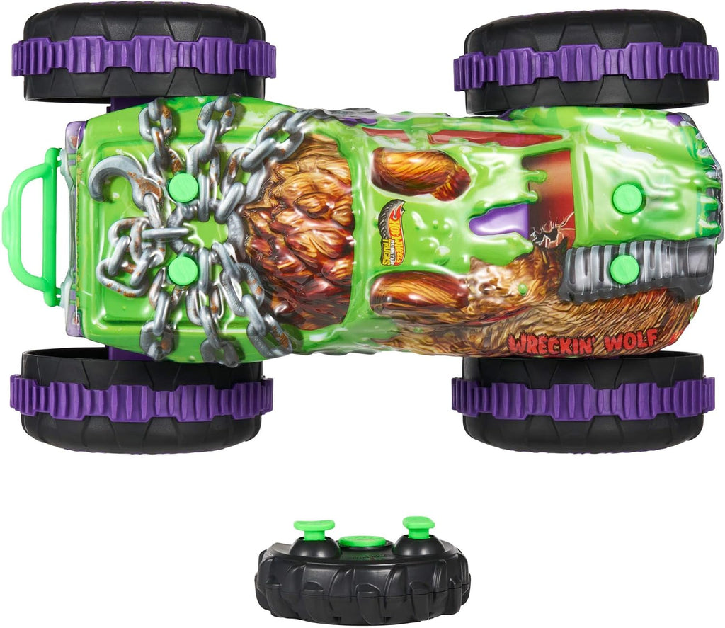 Hot Wheels Monster Trucks Mutant Chaos Wreckin' Wolf Vehículo RC