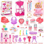 PROOU Set de Juguetes de Muñecas de Cuidado de Bebé, Set de 36 Piez...