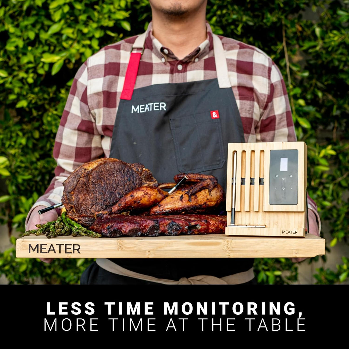MEATER Block: Termómetro inalámbrico inteligente WiFi para carne | 4 sondas, largo alcance | Perfecto para barbacoa, horno, parrilla, cocina, ahumador, freidora de aire | Compatible con Apple Watch