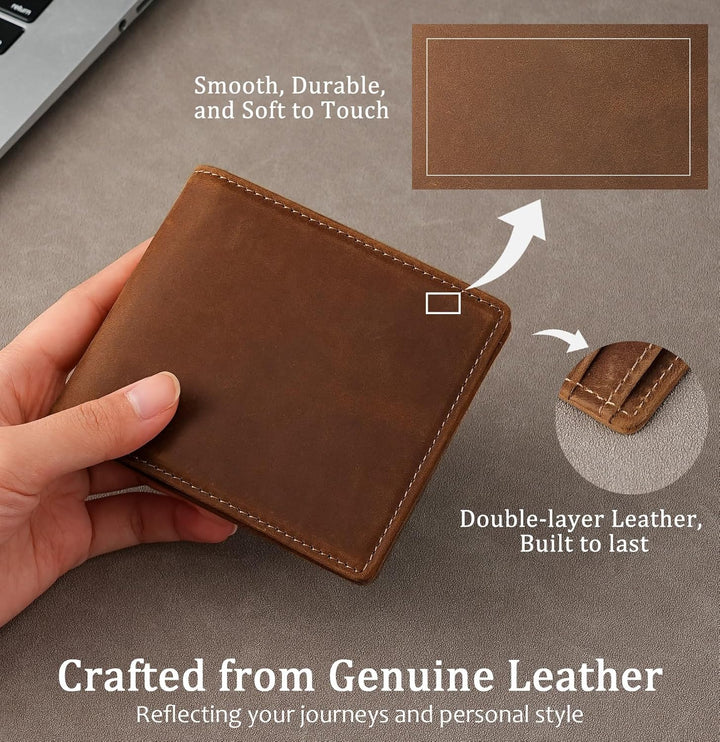LnxLtw Cartera delgada con bloqueo RFID para hombre, diseño de bols...