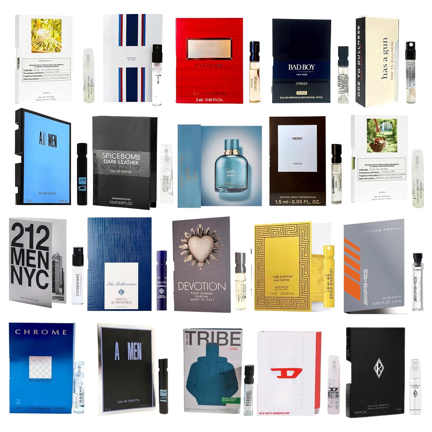 Muestras de colonia Infinite Scents para hombre - 10 marcas de frag...