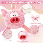 Juguete interactivo para perros en movimiento, juguete recargable para perros con modos de grabación y música, juguete automático para perros pequeños, medianos y grandes para aliviar la