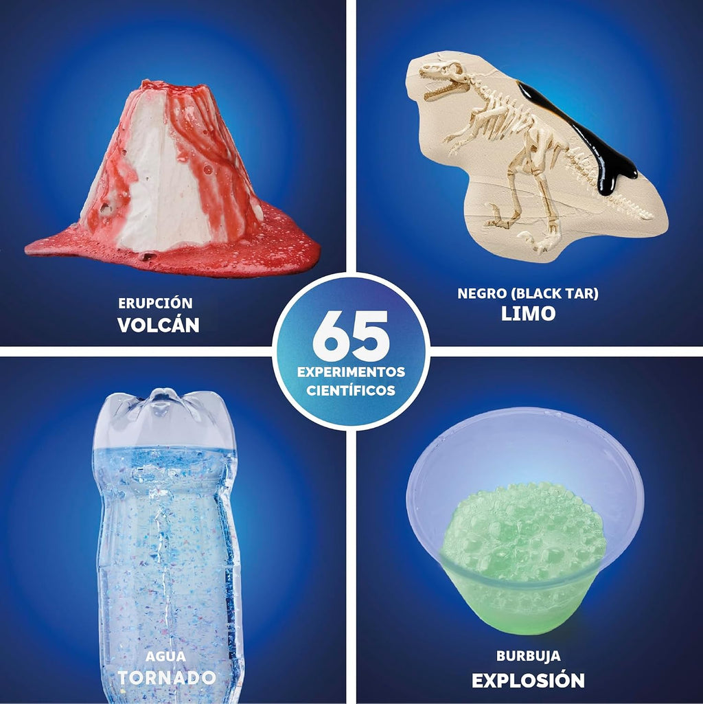 Discovery™ Kit de ciencia del planeta Tierra – 65 experimentos STEM Lab para niños | Incluye volcán de bricolaje, tornado, fósiles, cristales y limo | Juguete de aprendizaje de geología