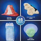 Discovery™ Kit de ciencia del planeta Tierra – 65 experimentos STEM Lab para niños | Incluye volcán de bricolaje, tornado, fósiles, cristales y limo | Juguete de aprendizaje de geología