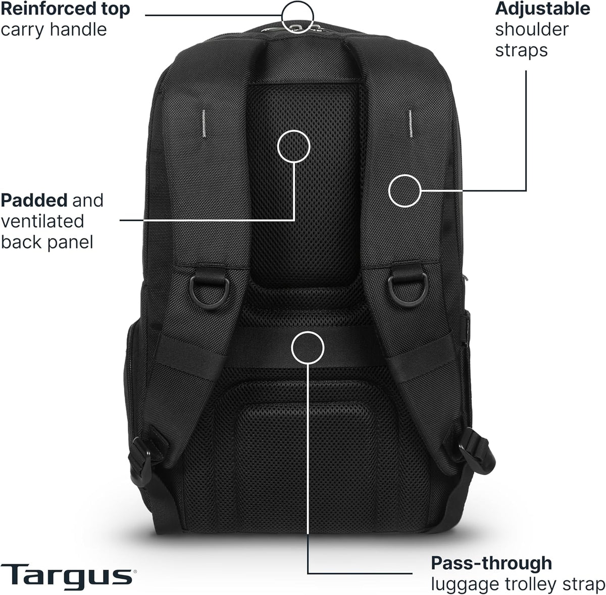 Targus Mochila para laptop, Negro