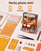 Rolife Tipsy Cat Bar DIY Kit de casa en miniatura para adultos