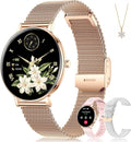 Relojes inteligentes para mujer, monitor HD AMOLED de 1.32 pulgadas para hacer y responder llamadas, monitor de frecuencia cardíaca 24/7/sueño/SpO2 para Android y iPhone, más de 130 modos