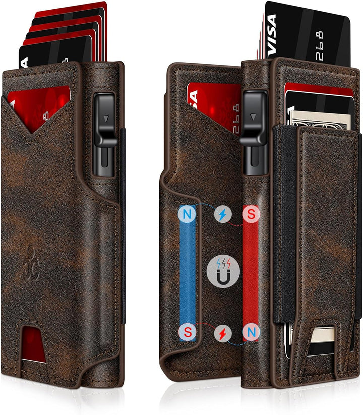 Cartera SEMORID para hombres con soporte para tarjetas desplegable...