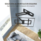 PERLESMITH Soporte de pared de brazo largo para televisores de 42 a 90 pulgadas, soporte de pared de TV de movimiento completo con brazo articulado de extensión de 42.72 pulgadas, giratorio e