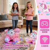 Logth Juguetes de Unicornio Coche RC para Niñas 4-6 Rosa Lindo Vehí...