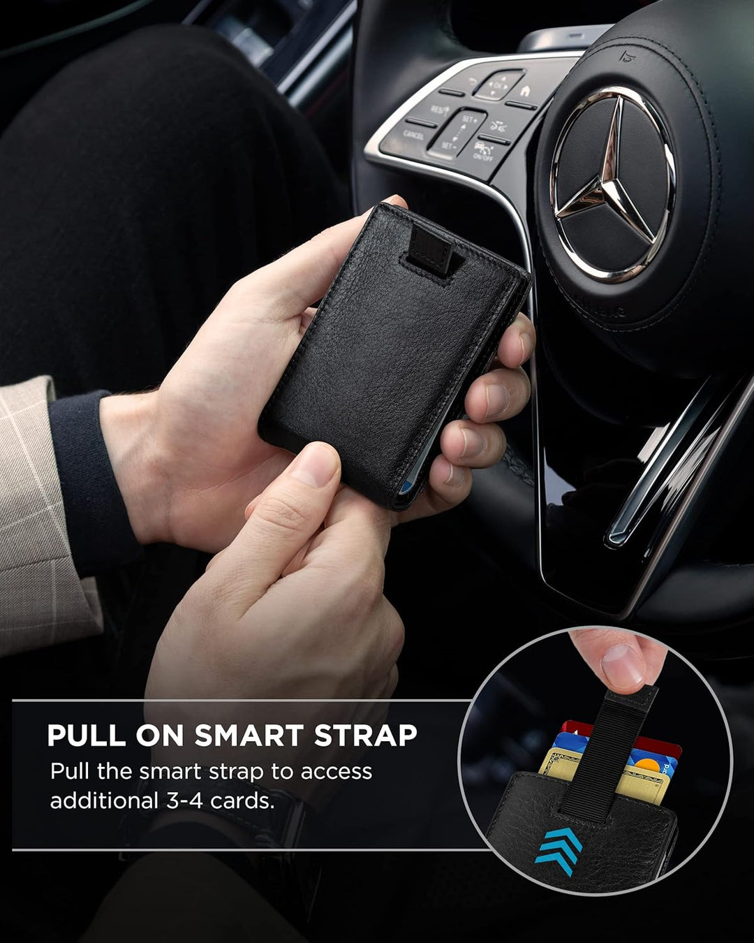 SERMAN BRANDS RFID Blocking Slim Bifold Genuine Leather Minimalist...