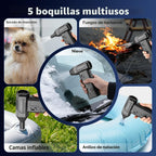 Plumero de aire comprimido, motor eléctrico sin escobillas de 130000 RPM con velocidad continua ajustable, soplador de aire inalámbrico recargable de carga rápida para PC, automóvil, teclado, mascota, hogar y al aire libre