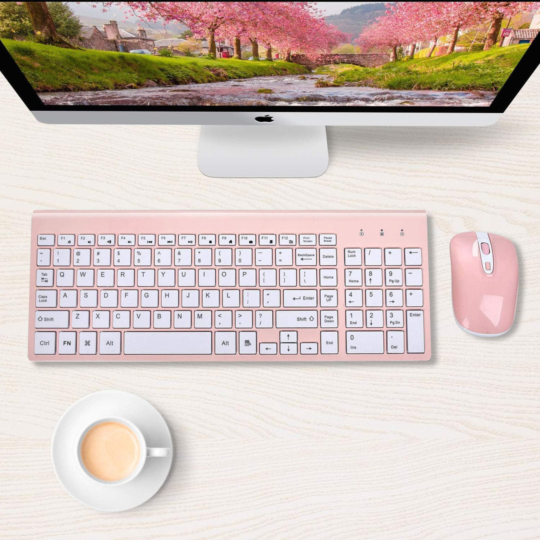 Cimetech - Juego de teclado y mouse inalámbricos compacto de tamaño...