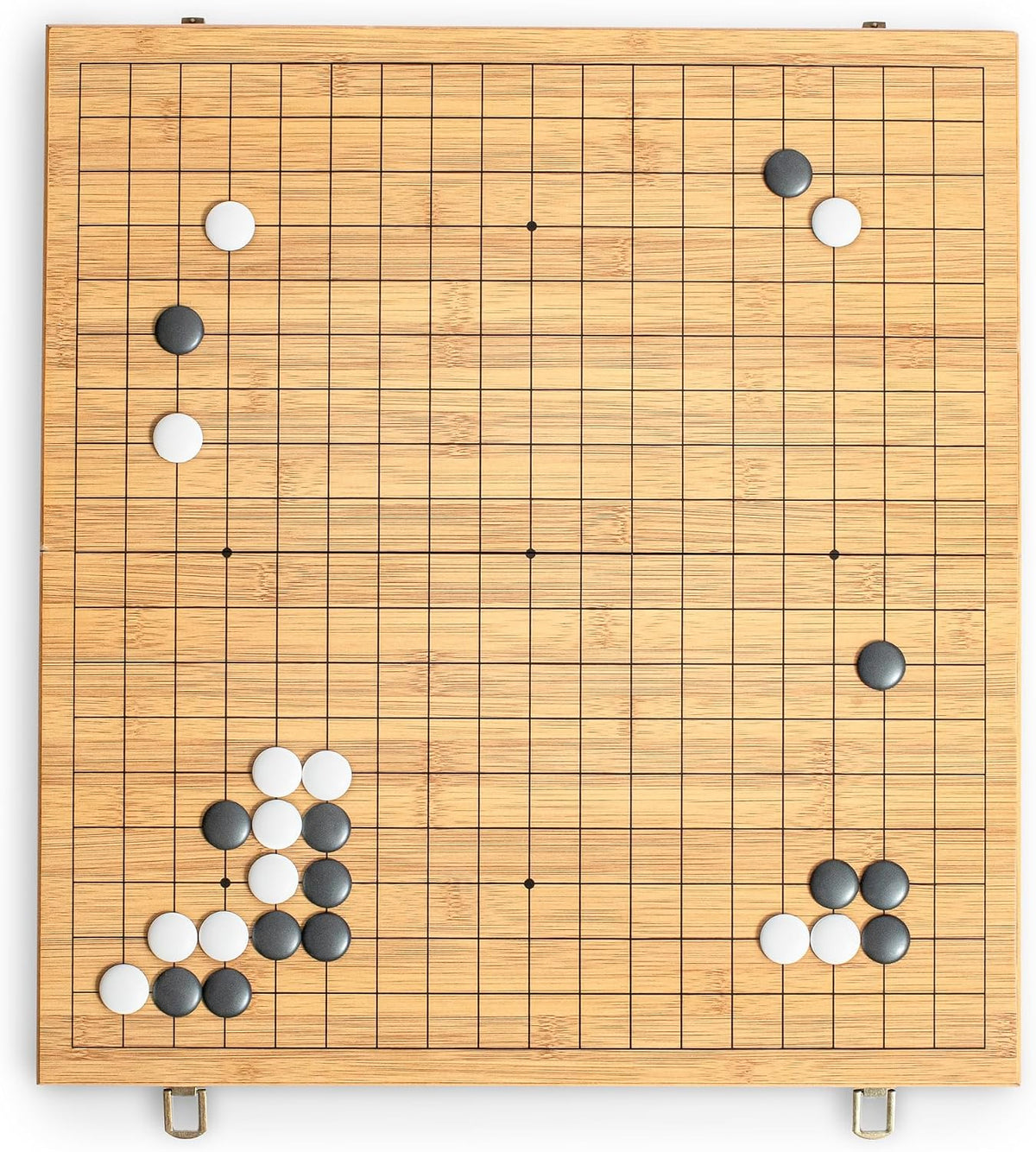 Juego plegable estándar Go - Juego de mesa de estrategia clásico (tablero weiqi19 x19), guía para principiantes de reglas básicas de ir.