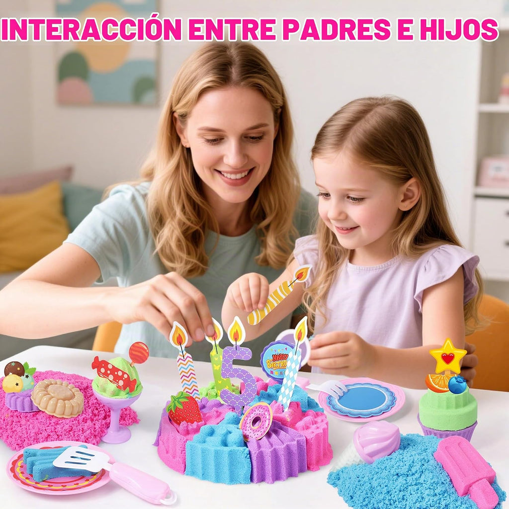 Juguete sensorial de arena para pastel y helado, regalo divertido