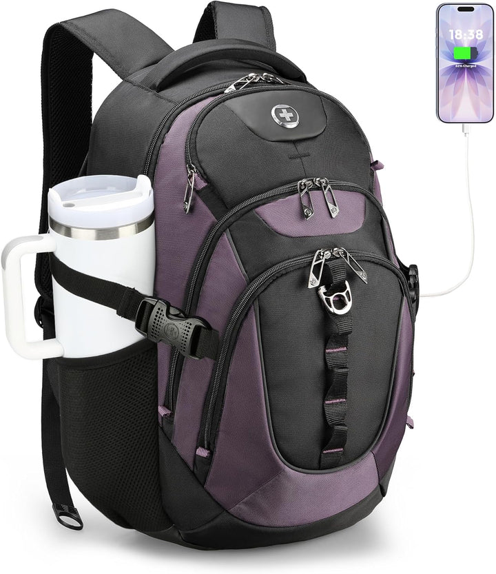 swissdigital Mochila para portátil de viaje de negocios, para hombr...
