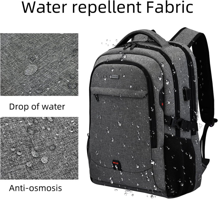 DUSLANG Mochila de viaje para laptop de 17 pulgadas, resistente al...
