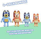 Bluey Heeler Family Stuffed Animal Set de 4, 7-8” Plush Figure Toys